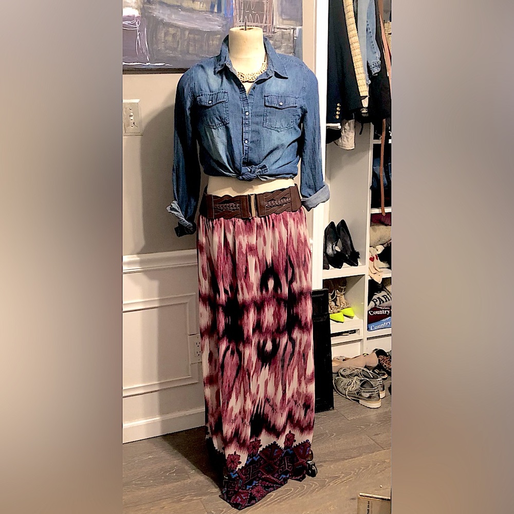 Boho maxi skirt
